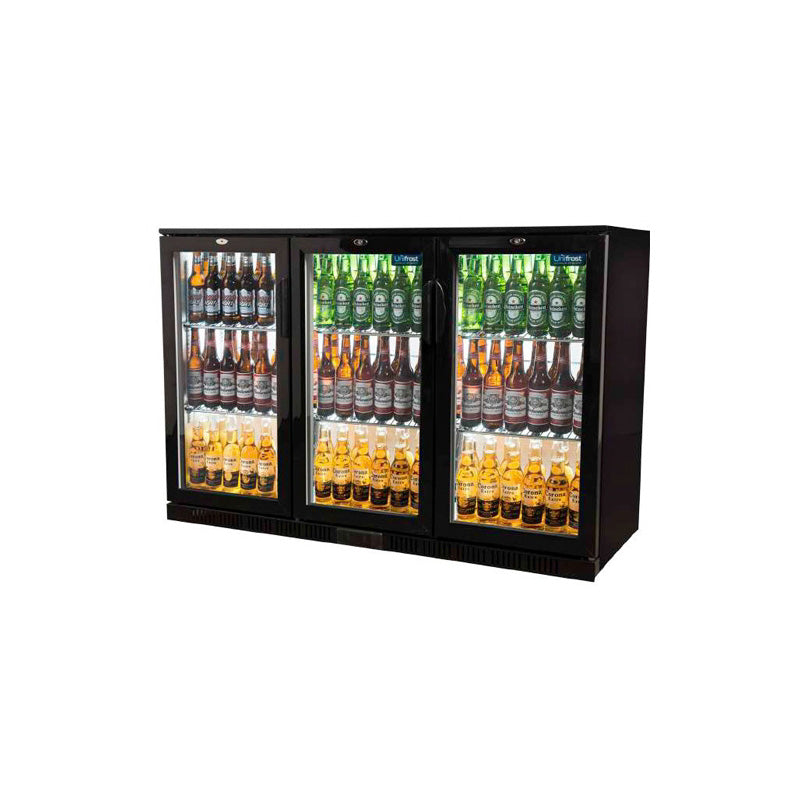 UNIFROST BC30HBE 3 DOOR BOTTLE COOLER BLACK
