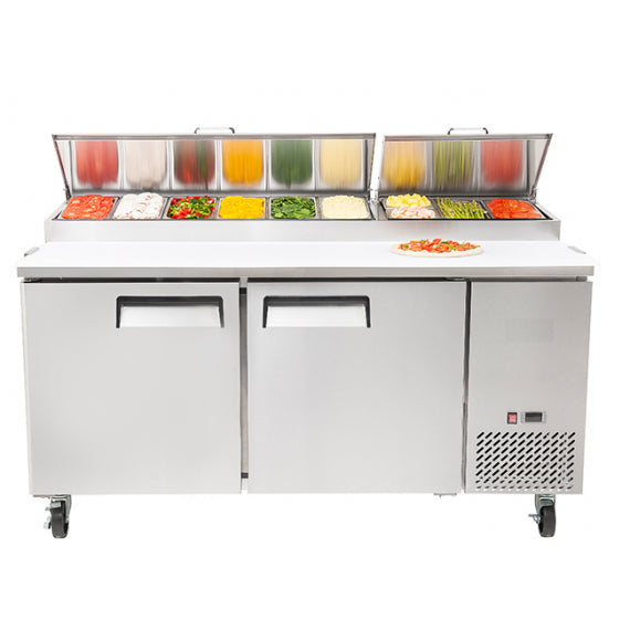 ATOSA MPF8202GR PIZZA PREP SALAD FRIDGE 1700MM