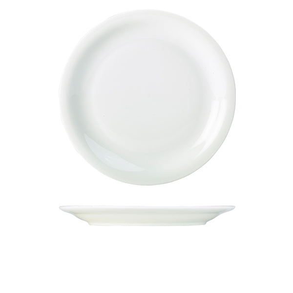 Genware Porcelain Narrow Rim Plate 28cm/ 11"