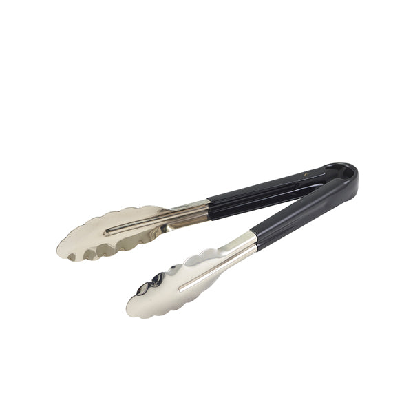 Genware Colour Coded St/St. Tong 31cm Black
