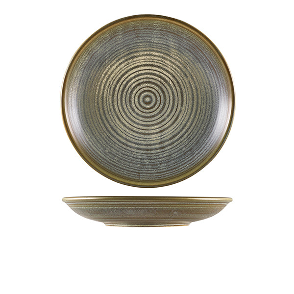 Terra Porcelain Matt Grey Deep Coupe Plate 25cm