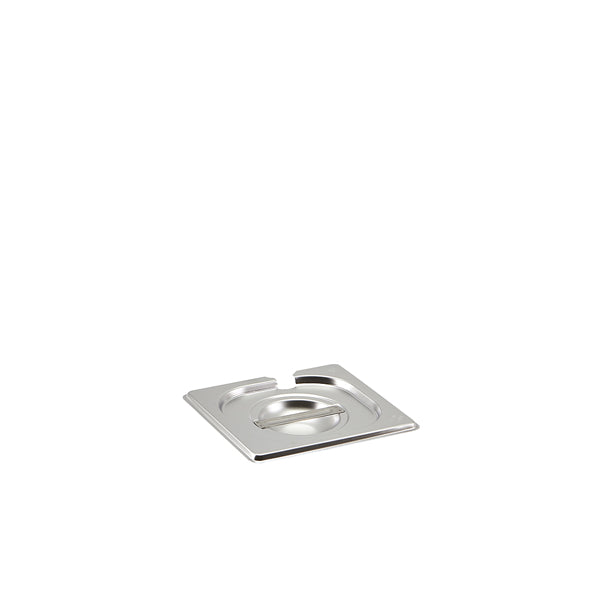 St/St Gastronorm Pan Notched Lid 1/6
