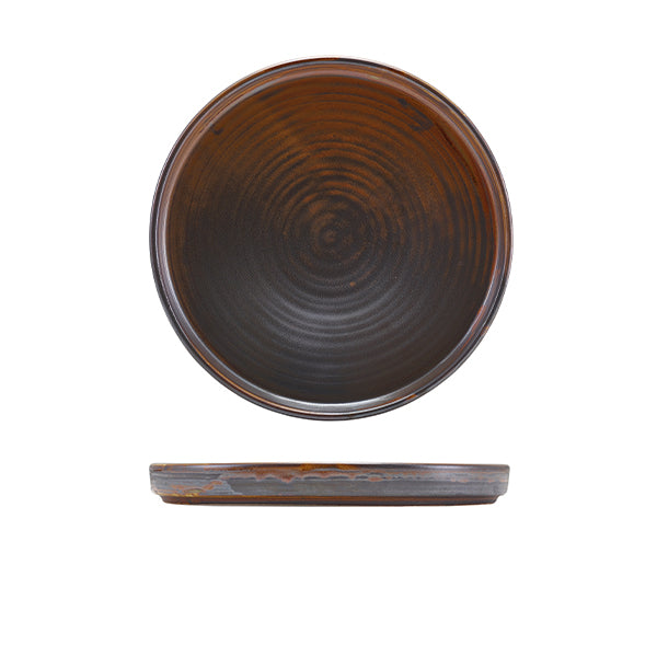 Terra Porcelain Rustic Copper Low Presentation Plate 21cm