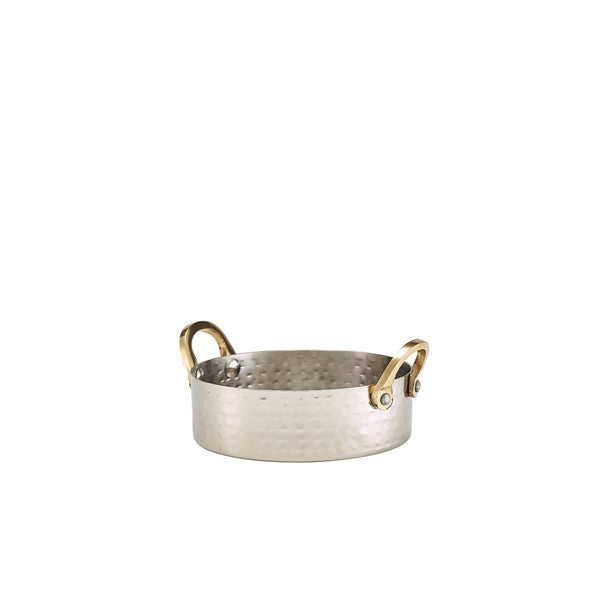 'Mini Hammered Stainless Steel Casserole Dish 12 x 3.5cm***Pack of 6***