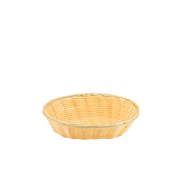 Oval Polywicker Basket 9"X6"X2.25"