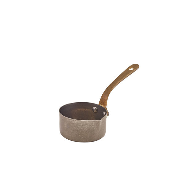 'GenWare Vintage Steel Mini Sauce Pan With Lip 7 x 3.75cm***Pack of 6***