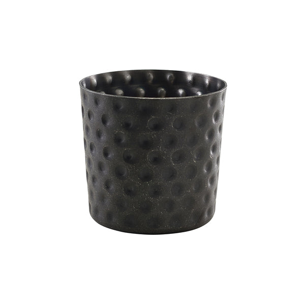 GenWare Black Vintage Steel Hammered Serving Cup 8.5 x 8.5cm