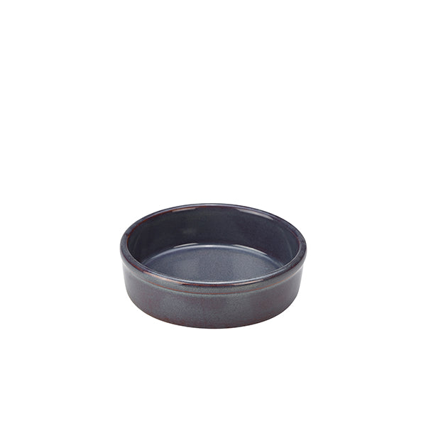 Rustic Stoneware Blue Tapas Dish 13cm