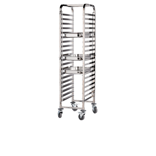 St/St. Gastronorm 1/1 Trolley 20 Shelves