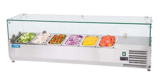 UNIFROST CTG1400 COLD TOPPINGS FRIDGE GLASS TOP