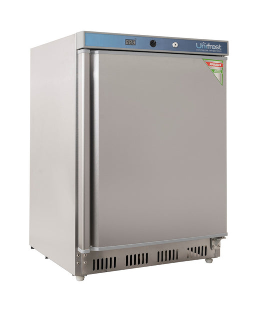 UNIFROST F200SN UNDER COUNTER FREEZER STAINLESS STEEL EXTERIOR  
600GAS
