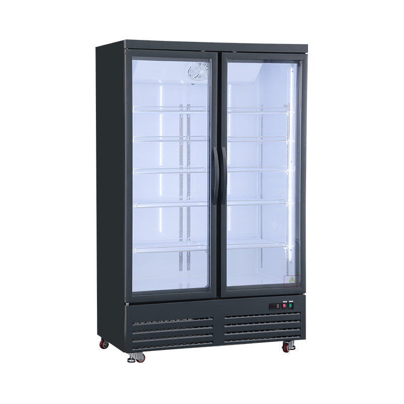 UNIFROST HVR22B 2 DOOR HINGED DISPLAY REFRIGERATOR  5 SHELVES PER DOOR 1250*720*2045 GRAPHITE BLUE