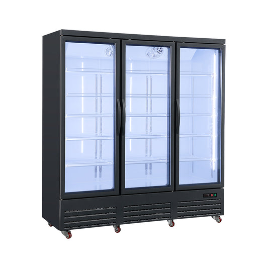 UNIFROST HVR33B 3 DOOR HINGED DISPLAY REFRIGERATOR  5 SHELVES PER DOOR 1880*720*2045 GRAPHITE BLUE