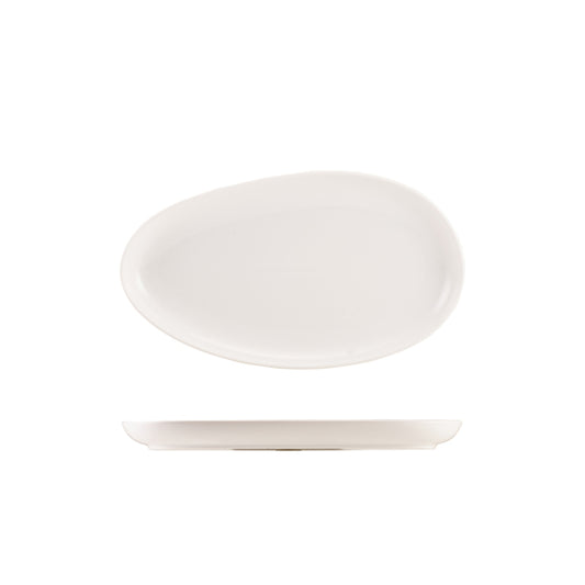 Genware Porcelain Organic Oval Plate 29.5cm/ 11.5"