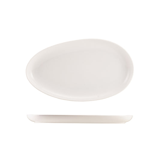 Genware Porcelain Organic Oval Plate 34.5cm/ 13.5"