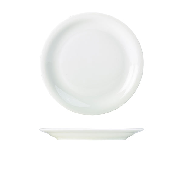 Genware Porcelain Narrow Rim Plate 26cm/ 10.25"