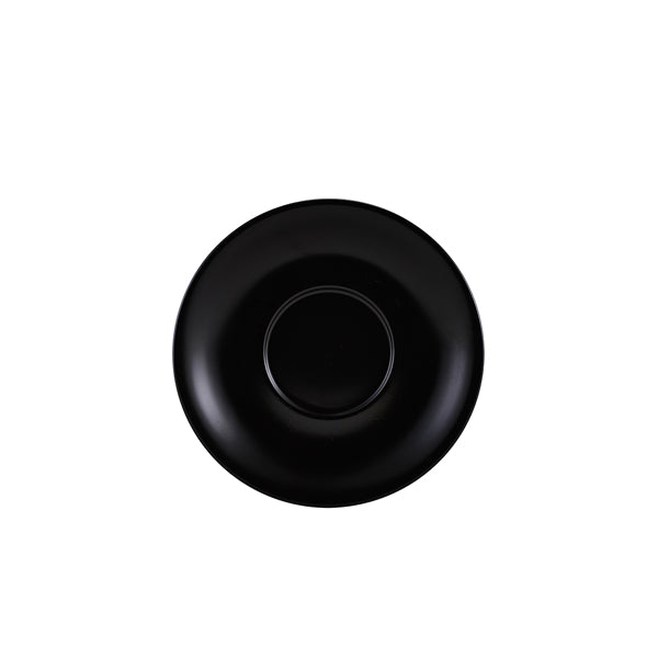 Genware Porcelain Matt Black Saucer 16cm/ 6.25"