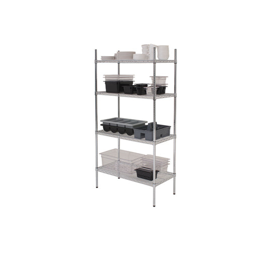 GenWare 4 Tier Wire Racking 91 x 45 x 183cm