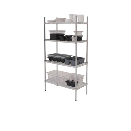 GenWare 4 Tier Wire Racking 122 x 45 x 183cm