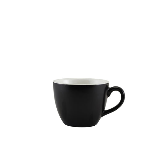 Genware Porcelain Matt Black Bowl Shaped Cup 9cl/ 3oz
