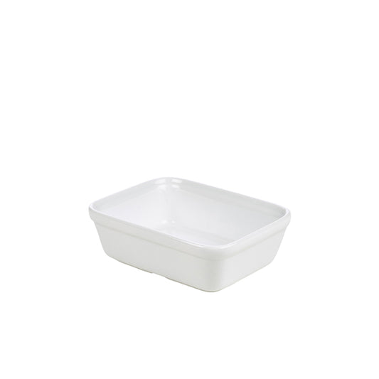 Genware Porcelain Rectangular Pie Dish 15.5x11.5cm/ 6 x 4.5"