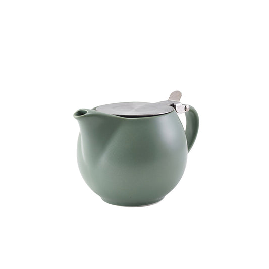 GenWare Porcelain Matt Sage Teapot with St/St Lid & Infuser 50cl/ 17.6oz