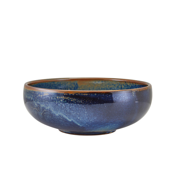 Terra Porcelain Aqua Blue Belly Bowl 20cm
