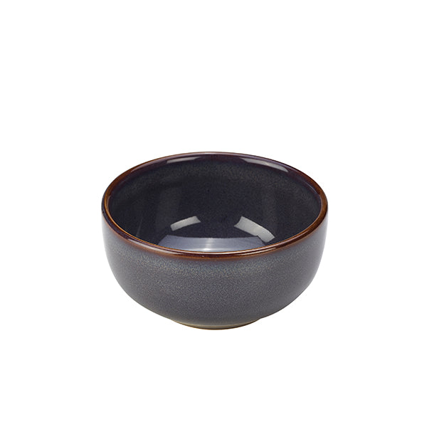 Rustic Stoneware Blue Round Bowl 11.5cm