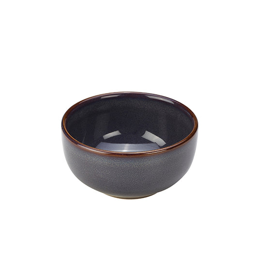 Rustic Stoneware Blue Round Bowl 11.5cm