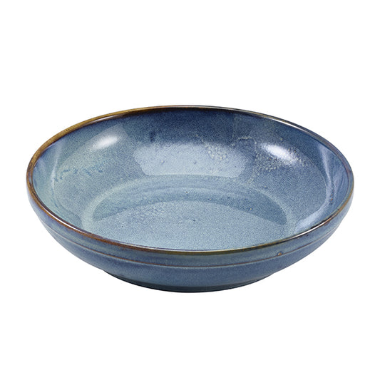 Terra Porcelain Aqua Blue Coupe Bowl 27.5cm