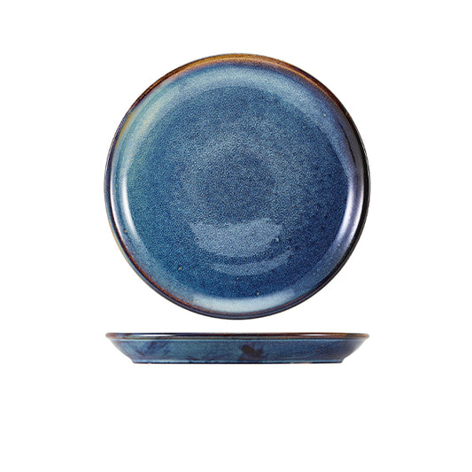 Terra Porcelain Aqua Blue Coupe Plate 19cm