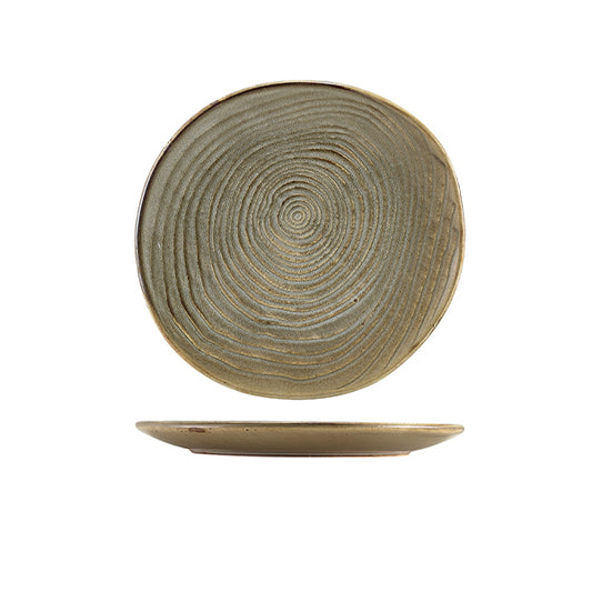 Terra Porcelain Grey Organic Plate 21cm
