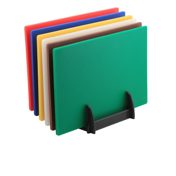 GenWare High Density Chopping Board And Rack Set 18 x 12 x 0.5"