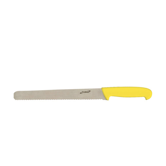 Genware 12'' Slicing Knife Yellow (Serrated)