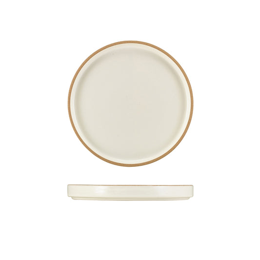 GenWare Kava White Stoneware Presentation Plate 18cm