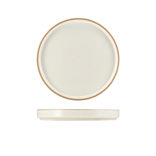 GenWare Kava White Stoneware Presentation Plate 20cm
