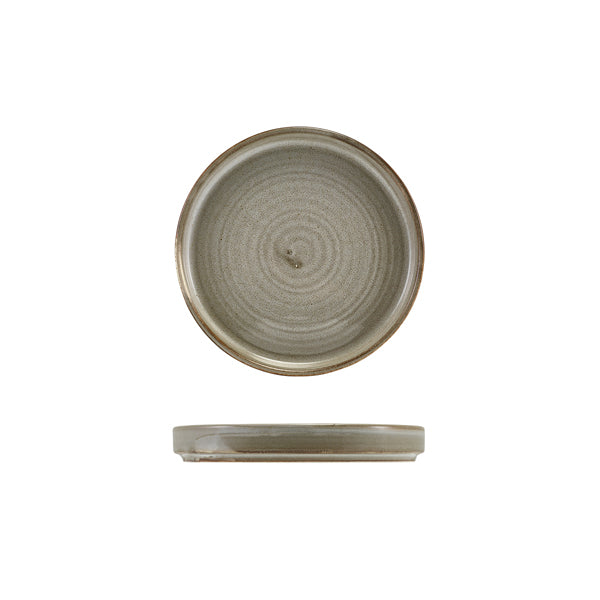 Terra Porcelain Grey Low Presentation Plate 14cm