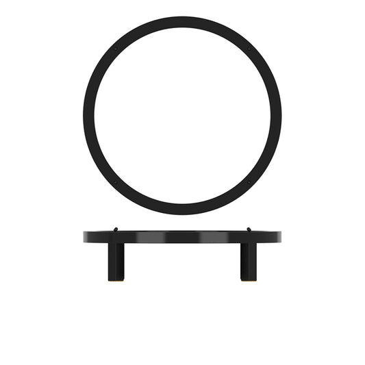 Black Luxor Metal Round Riser 28.5 x 7cm