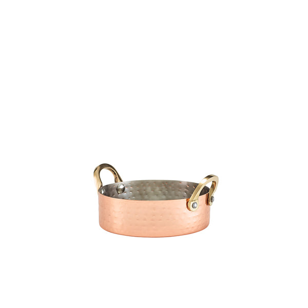 'Mini Hammered Copper Plated Casserole Dish 12 x 3.5cm***Pack of 6***
