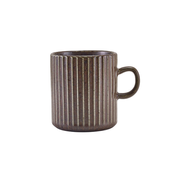 Terra Porcelain Black Fluted Mug 32cl/11.25oz