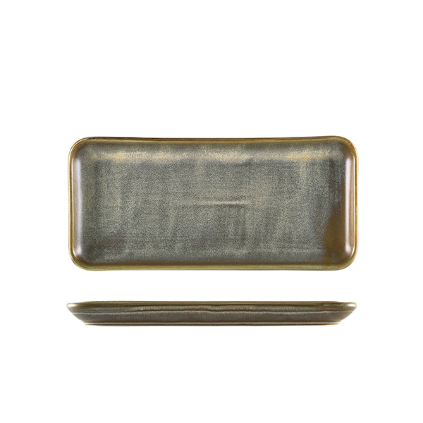 Terra Porcelain Matt Grey Narrow Rectangular Platter 27 x 12.5cm