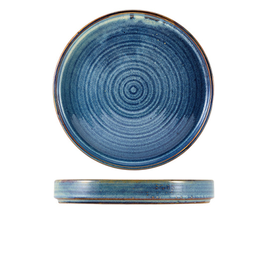 Terra Porcelain Aqua Blue Presentation Plate 26cm
