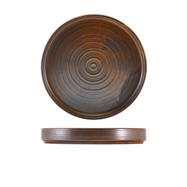 Terra Porcelain Rustic Copper Presentation Plate 20.5cm