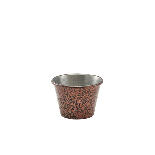 2.5oz Stainless Steel Ramekin Hammered Copper
