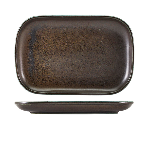 Terra Porcelain Black Rectangular Plate 29 x 19.5cm