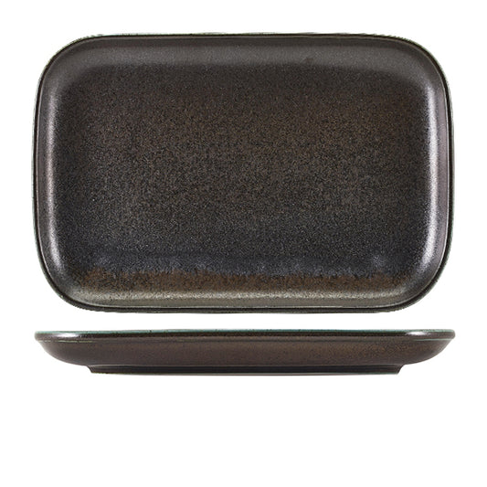 Terra Porcelain Black Rectangular Plate 34.5 x 23.5cm