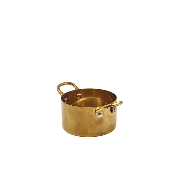 'GenWare Gold Vintage Steel Mini Casserole Dish 9 x 5.25cm***Pack of 6***