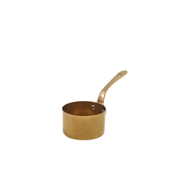 'GenWare Gold Vintage Steel Mini Sauce Pan 7 x 3.75cm***Pack of 6***