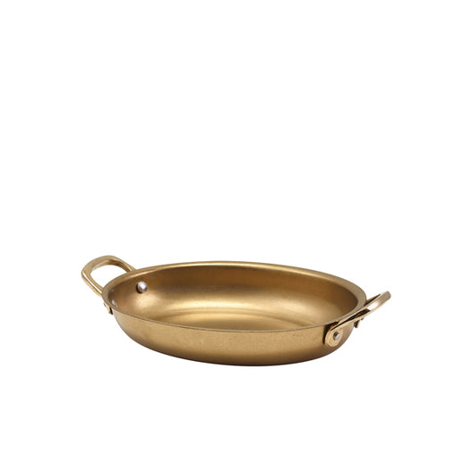 GenWare Gold Vintage Steel Oval Dish 18.5 x 13.5cm
