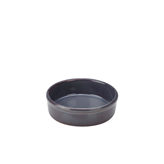 Rustic Stoneware Blue Tapas Dish 13cm